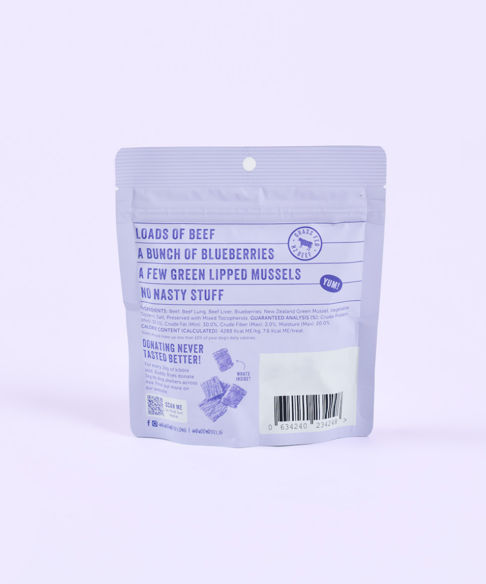 Beef & Blueberry Air Dried Dog Treats